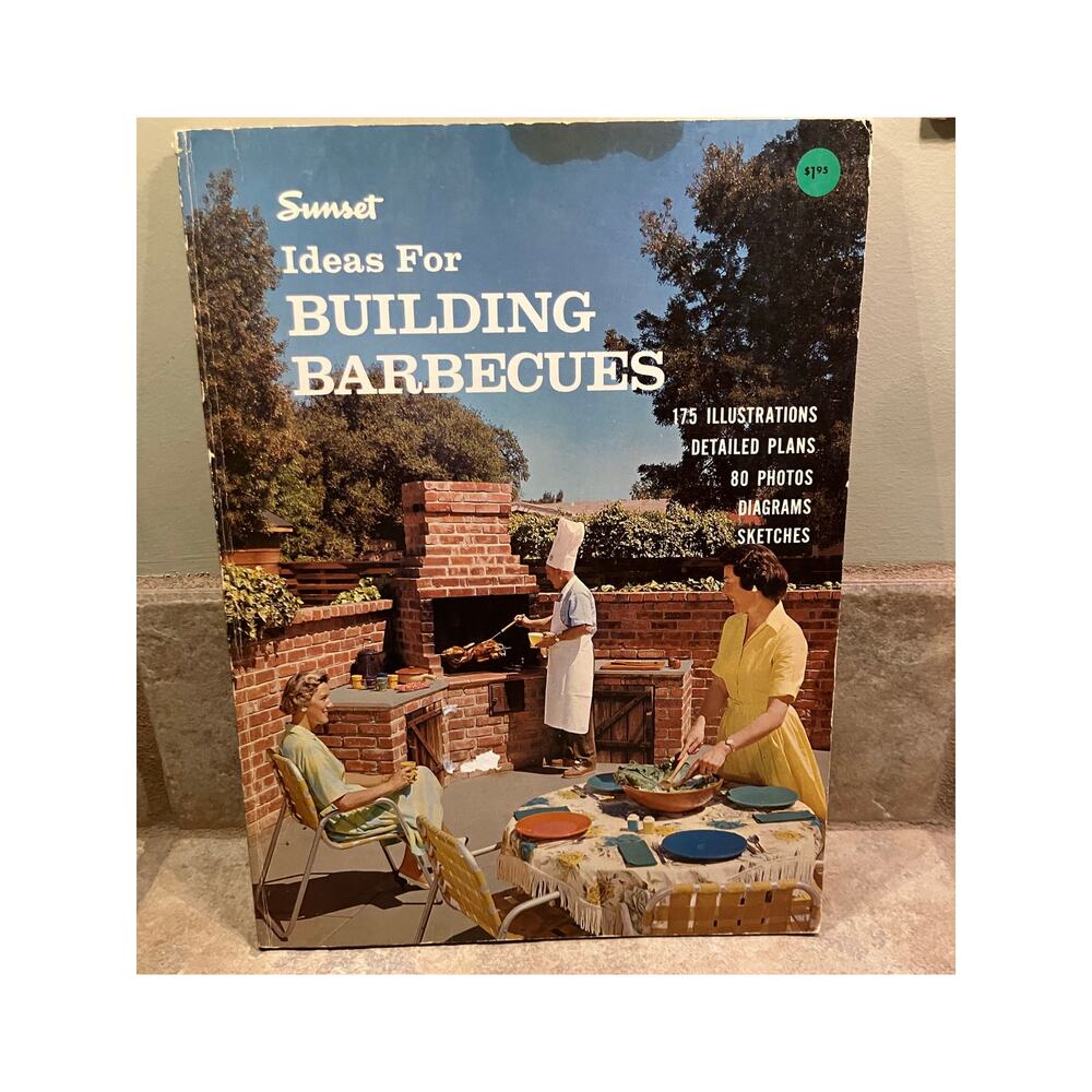 VINTAGE Sunset Ideas for Building Barbecues 1965 OUTDOOR DESIGN Book HOW TO‎